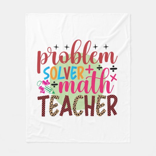 Lehrer Art Problem Solver Mathematiker Lehrer Fleecedecke (Vorderseite)