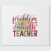 Lehrer Art Problem Solver Mathematiker Lehrer Geschenkpapier (Flach)