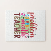 Lehrer Art Problem Solver Mathematiker Lehrer Puzzle (Horizontal)