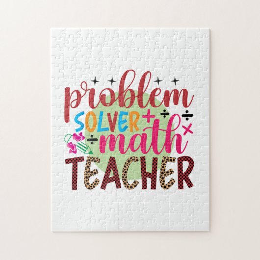Lehrer Art Problem Solver Mathematiker Lehrer Puzzle (Vertikal)