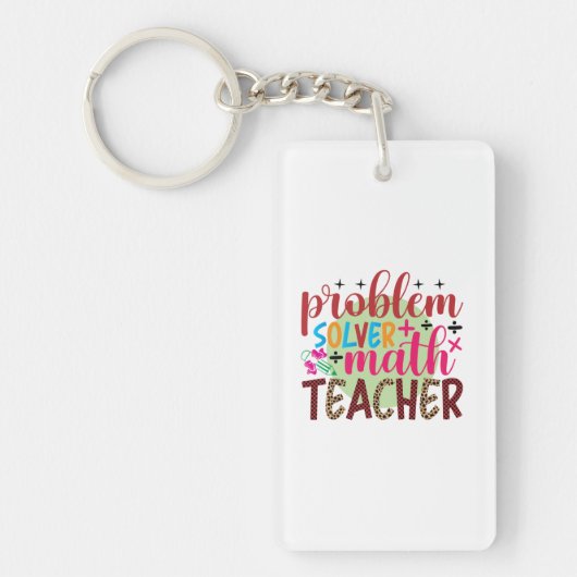 Lehrer Art Problem Solver Mathematiker Lehrer Schlüsselanhänger (Vorderseite)