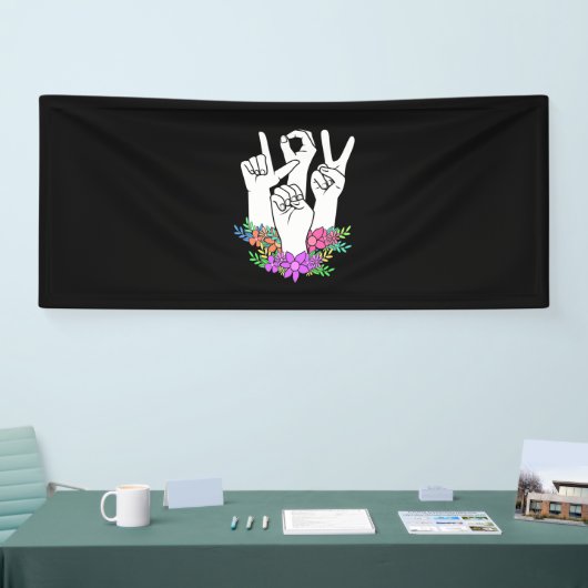 Lehrer ASL Handzeichen Banner (Messe)