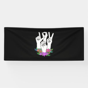 Lehrer ASL Handzeichen Banner
