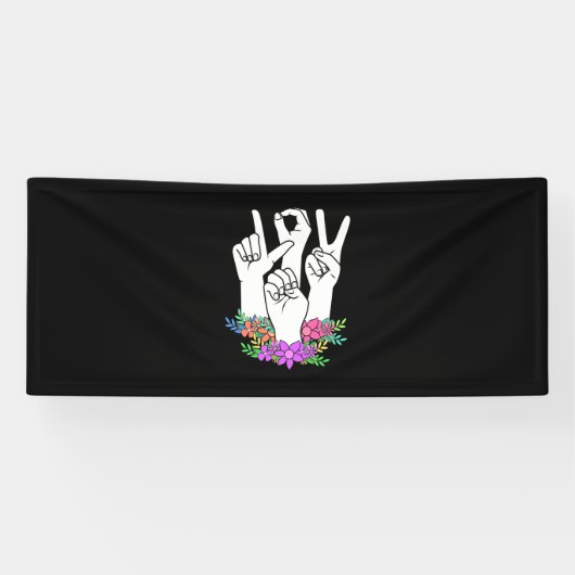 Lehrer ASL Handzeichen Banner (Horizontal)