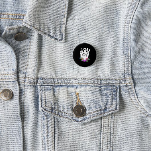 Lehrer ASL Handzeichen Button (Beispiel)