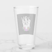 Lehrer ASL Handzeichen Glas (Rückseite)