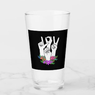 Lehrer ASL Handzeichen Glas