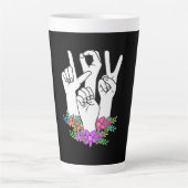 Lehrer ASL Handzeichen Milchtasse (Vorderseite)