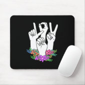 Lehrer ASL Handzeichen Mousepad (Mit Mouse)