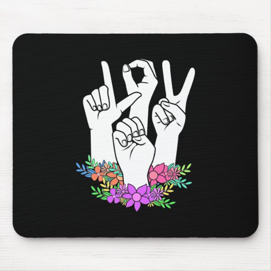 Lehrer ASL Handzeichen Mousepad (Vorne)
