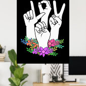 Lehrer ASL Handzeichen Poster (Heimbüro)