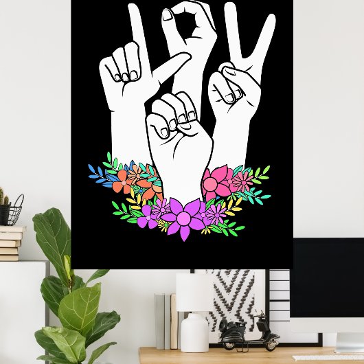 Lehrer ASL Handzeichen Poster (Heimbüro)