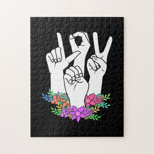 Lehrer ASL Handzeichen Puzzle (Vertikal)