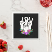 Lehrer ASL Handzeichen Serviette (Beispiel)