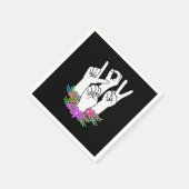 Lehrer ASL Handzeichen Serviette (Ecke)