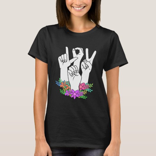 Lehrer ASL Handzeichen T-Shirt (Vorderseite)