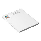 Lehrer aus dem Schreibtisch des Personalisierten N Notizblock (angewinkelt)