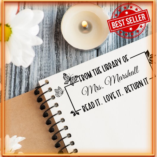 Lehrer aus der Bibliothek Permastempel