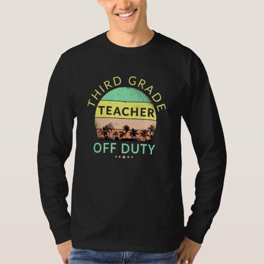 Lehrer aus der Schule Beach Urlaub Sommersonnen T-Shirt (Vorderseite)