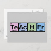 Lehrer aus Elementen Postkarte (Vorne/Hinten)