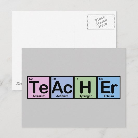 Lehrer aus Elementen Postkarte (Vorne/Hinten)