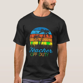 Lehrer außer Dienst Retro Vintage Sonnenuntergang T-Shirt