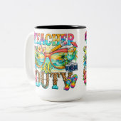 Lehrer außer Dienst Zweifarbige Tasse (Vorderseite Links)