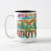 Lehrer außer Dienst Zweifarbige Tasse (Links)