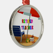 Lehrer, Beach Scene (überarbeitet) Keramik Orn Ornament Aus Metall (Rechts)