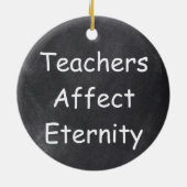 Lehrer beeinflussen die Geschenkidee der Ewigkeit Keramik Ornament (Hinten)