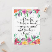 Lehrer Begrüßungszeichen Lehrer zurück zur Schule Karte (Vorderseite/Rückseite Beispiel)