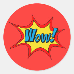 Lehrer-Belohnung des Superheld-Hinweis-wow Runder Aufkleber