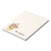 Lehrer Bewertung Boho Floral Pen Fall Custom Notizblock (Rotiert)