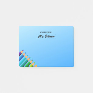 Lehrer Bewertung Rainbow Pencil Notepad Post-it Klebezettel