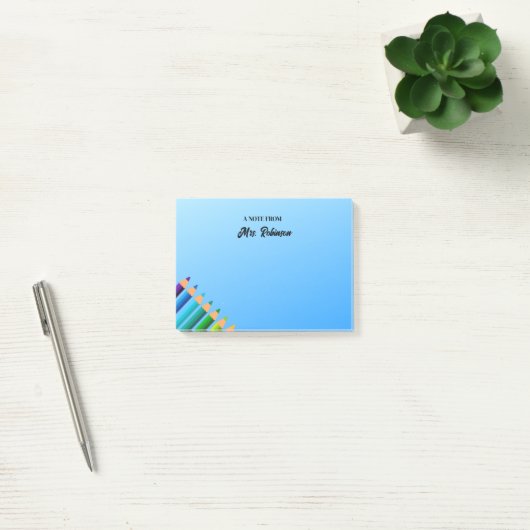 Lehrer Bewertung Rainbow Pencil Notepad Post-it Klebezettel (Büro)