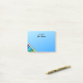 Lehrer Bewertung Rainbow Pencil Notepad Post-it Klebezettel (Auf Schreibtisch)