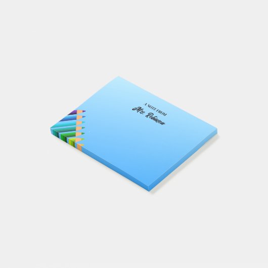 Lehrer Bewertung Rainbow Pencil Notepad Post-it Klebezettel (angewinkelt)