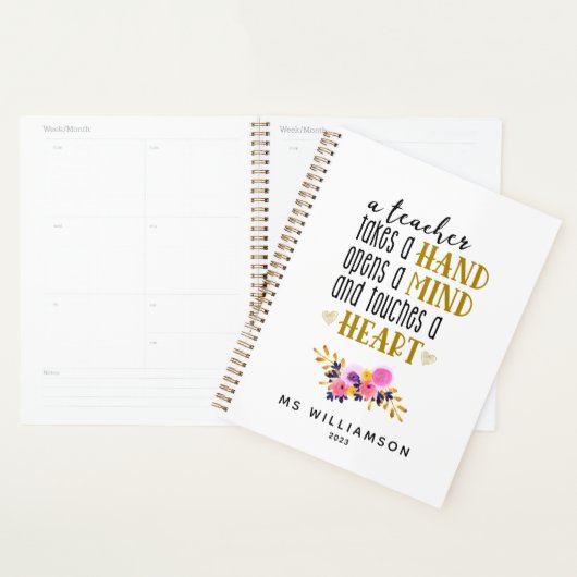 Lehrer Bewertung Typografie Custom Planer (Anzeige)