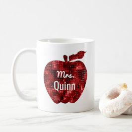 Lehrer-bezaubernder ImitatSequin roter Apple Kaffeetasse