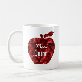 Lehrer-bezaubernder ImitatSequin roter Apple Kaffeetasse