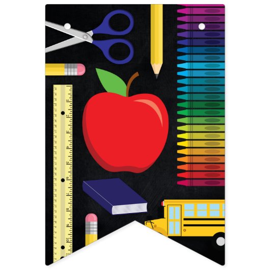 Lehrer Bildung Chalkboard Abschluss Wimpelkette (Erste Fahne)