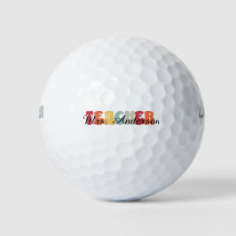 Lehrer-Bildung-Lehren-Retro-Funny Golfball