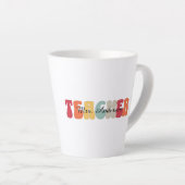 Lehrer-Bildung-Lehren-Retro-Funny Milchtasse (Rechte Ecke)