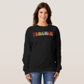 Lehrer-Bildung-Lehren-Retro-Funny Sweatshirt (Vorne ganz)