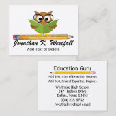 Lehrer/Bildung-Visitenkarte durch SRF Visitenkarte (Vorne/Hinten)