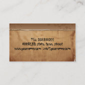 Lehrer-Bildungs-Schulklassen-Hauptanmerkungen Visitenkarte (Rückseite)