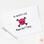 Lehrer bitte nicht meine Sachen Touch Quadratischer Aufkleber (Umschlag)