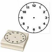 Lehrer Blank Clock Face Lehrhilfe Gummistempel