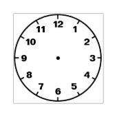 Lehrer Blank Clock Face Lehrhilfe Gummistempel (Prägung)