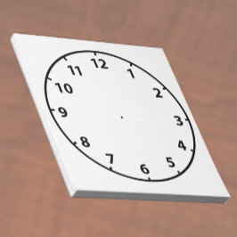 Lehrer Blank Clock Face Lehrhilfe Notizblock